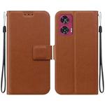 For Motorola Edge 50 Ultra Ultra-thin Voltage Magnetic Buckle Leather Phone Case(Brown)