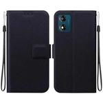 For Motorola Moto E13 Ultra-thin Voltage Magnetic Buckle Leather Phone Case(Black)