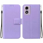 For Motorola Moto E14 / Moto G04s Ultra-thin Voltage Magnetic Buckle Leather Phone Case(Purple)