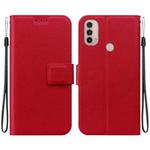 For Motorola Moto E20 / E30 / E40 Ultra-thin Voltage Magnetic Buckle Leather Phone Case(Red)