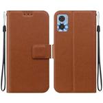 For Motorola Moto E22 / Moto E22i Ultra-thin Voltage Magnetic Buckle Leather Phone Case(Brown)