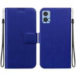 For Motorola Moto E22 / Moto E22i Ultra-thin Voltage Magnetic Buckle Leather Phone Case(Blue)