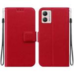 For Motorola Moto G13 / G23 / G53 5G Ultra-thin Voltage Magnetic Buckle Leather Phone Case(Red)