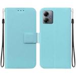 For Motorola Moto G14 Ultra-thin Voltage Magnetic Buckle Leather Phone Case(Green)