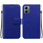 For Motorola Moto G14 Ultra-thin Voltage Magnetic Buckle Leather Phone Case(Blue)