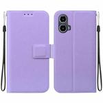 For Motorola Moto G34 Ultra-thin Voltage Magnetic Buckle Leather Phone Case(Purple)