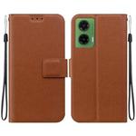 For Motorola Moto G35 Ultra-thin Voltage Magnetic Buckle Leather Phone Case(Brown)