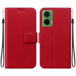 For Motorola Moto G35 Ultra-thin Voltage Magnetic Buckle Leather Phone Case(Red)