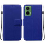 For Motorola Moto G35 Ultra-thin Voltage Magnetic Buckle Leather Phone Case(Blue)