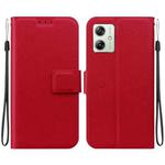 For Motorola Moto G54 Ultra-thin Voltage Magnetic Buckle Leather Phone Case(Red)