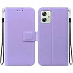 For Motorola Moto G54 Ultra-thin Voltage Magnetic Buckle Leather Phone Case(Purple)