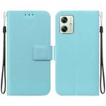 For Motorola Moto G54 Ultra-thin Voltage Magnetic Buckle Leather Phone Case(Green)