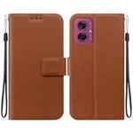 For Motorola Moto G55 Ultra-thin Voltage Magnetic Buckle Leather Phone Case(Brown)