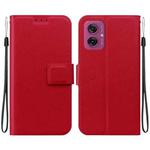 For Motorola Moto G55 Ultra-thin Voltage Magnetic Buckle Leather Phone Case(Red)