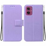 For Motorola Moto G55 Ultra-thin Voltage Magnetic Buckle Leather Phone Case(Purple)