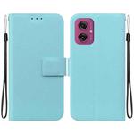 For Motorola Moto G55 Ultra-thin Voltage Magnetic Buckle Leather Phone Case(Green)