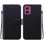 For Motorola Moto G55 Ultra-thin Voltage Magnetic Buckle Leather Phone Case(Black)