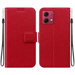 For Motorola Moto G84 Ultra-thin Voltage Magnetic Buckle Leather Phone Case(Red)