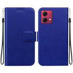 For Motorola Moto G84 Ultra-thin Voltage Magnetic Buckle Leather Phone Case(Blue)