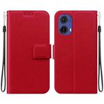 For Motorola Moto G85 Ultra-thin Voltage Magnetic Buckle Leather Phone Case(Red)