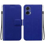 For Motorola Moto G85 Ultra-thin Voltage Magnetic Buckle Leather Phone Case(Blue)