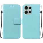 For Motorola Moto G75 5G Ultra-thin Voltage Magnetic Buckle Leather Phone Case(Green)