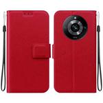 For Realme 11 Pro / 11 Pro+ Ultra-thin Voltage Magnetic Buckle Leather Phone Case(Red)