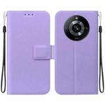 For Realme 11 Pro / 11 Pro+ Ultra-thin Voltage Magnetic Buckle Leather Phone Case(Purple)