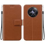 For Realme 12 5G Ultra-thin Voltage Magnetic Buckle Leather Phone Case(Brown)