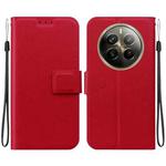 For Realme 12 Pro+ Ultra-thin Voltage Magnetic Buckle Leather Phone Case(Red)