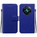 For Realme 12+ Ultra-thin Voltage Magnetic Buckle Leather Phone Case(Blue)