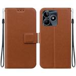 For Realme C53 / C53 India / Narzo N53 Ultra-thin Voltage Magnetic Buckle Leather Phone Case(Brown)