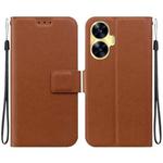 For Realme C55 / Narzo N55 Ultra-thin Voltage Magnetic Buckle Leather Phone Case(Brown)