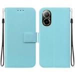 For Realme C67 4G Global Ultra-thin Voltage Magnetic Buckle Leather Phone Case(Green)