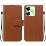 For Realme Note 60 / C61 / C63 Ultra-thin Voltage Magnetic Buckle Leather Phone Case(Brown)