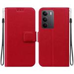 For Realme C75 Ultra-thin Voltage Magnetic Buckle Leather Phone Case(Red)