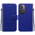For OPPO Reno12 Pro 5G Global Ultra-thin Voltage Magnetic Buckle Leather Phone Case(Blue)