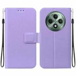 For OPPO Reno12 F 5G Ultra-thin Voltage Magnetic Buckle Leather Phone Case(Purple)