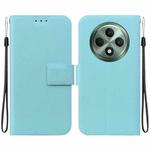 For OPPO Reno12 F 5G Ultra-thin Voltage Magnetic Buckle Leather Phone Case(Green)