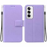 For OPPO Reno12 5G Global Ultra-thin Voltage Magnetic Buckle Leather Phone Case(Purple)