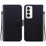 For OPPO Reno12 5G Global Ultra-thin Voltage Magnetic Buckle Leather Phone Case(Black)