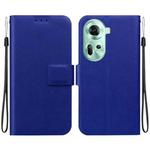 For OPPO Reno11 Global Ultra-thin Voltage Magnetic Buckle Leather Phone Case(Blue)