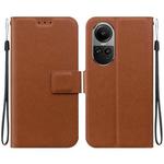 For OPPO Reno10 5G / Reno10 Pro 5G Global Ultra-thin Voltage Magnetic Buckle Leather Phone Case(Brown)