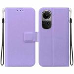 For OPPO Reno10 5G / Reno10 Pro 5G Global Ultra-thin Voltage Magnetic Buckle Leather Phone Case(Purple)