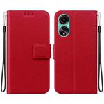 For OPPO A78 4G Ultra-thin Voltage Magnetic Buckle Leather Phone Case(Red)