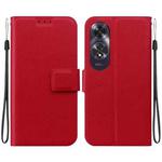 For OPPO A60 4G Ultra-thin Voltage Magnetic Buckle Leather Phone Case(Red)