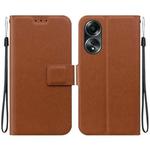 For OPPO A58 4G Ultra-thin Voltage Magnetic Buckle Leather Phone Case(Brown)