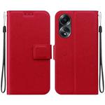 For OPPO A58 4G Ultra-thin Voltage Magnetic Buckle Leather Phone Case(Red)