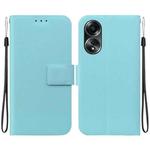 For OPPO A58 4G Ultra-thin Voltage Magnetic Buckle Leather Phone Case(Green)