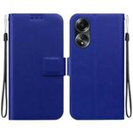 For OPPO A58 4G Ultra-thin Voltage Magnetic Buckle Leather Phone Case(Blue)